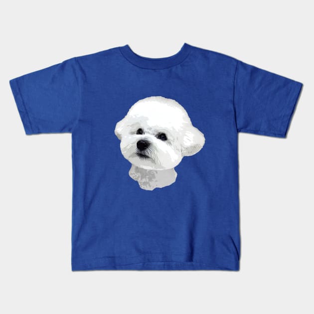 Bichon Frise Adorable Look Kids T-Shirt by ElegantCat